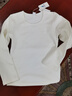 丰灵鸟儿童白t恤紧身肉色舞蹈服女童白色打底衫套装中大童校服男 加绒加厚（白色单上衣） 140 cm（要贴身就不要买大） 实拍图