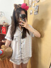 维多利亚的秘密 杨幂田曦薇同款 夏季宅度假天丝绵柔印花凉感睡衣套装女不易皱 12M7浅蓝碎花-短袖短裤 XS 实拍图