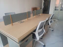 沃霖 E0轻奢办公桌椅现代办公桌办公室办公桌工作台环保高级屏风工位 2.4米四人位+椅子加厚升级款_4 常规 实拍图