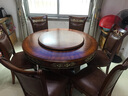 帕芭莎（PABUSIOR）【严选正品】欧式餐桌实木美式餐桌家用1.5米餐桌椅组合大圆桌1.8 1.3m 餐桌+6椅  （送转盘） 实拍图