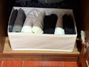 邦尼美家内衣收纳盒布艺可折叠储物盒衣柜抽屉式袜子整理盒内裤收纳神器 米白色【牛津布面料 可水洗】 实拍图