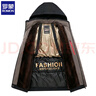 罗蒙（ROMON）棉服男中长款冬季加绒厚棉衣外套中老年男士羽保暖绒服饰棉袄冬装 875黑色加绒 2XL (建议体重130-145斤) 实拍图