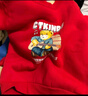 Classic Teddy精典泰迪童装儿童加绒卫衣男女童加厚保暖上衣百搭冬装 大红 110  实拍图