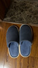 优调 棉拖鞋女软底舒适抑菌防臭毛毛绒保暖室内居家防滑拖鞋男冬 藏青色【条纹款】 44-45 实拍图