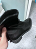 达芙妮女靴软皮软底粗跟尖头中跟单靴女靴子4622607050黑色（单里）39 实拍图