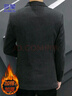 罗蒙（ROMON）西服男士春秋季毛呢西装男商务休闲上衣服外套男装 灰色加棉 L 实拍图