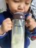 PNUOKN吸管奶瓶宝宝学饮杯直饮杯3岁-6岁喝水喝奶吸管杯防漏防摔ppsu 直饮杯棕色 330ml （吸嘴*2） 实拍图