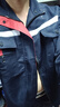 浩赢 男女工作服工地耐磨春秋冬季工厂汽修长袖上衣劳保服定制绣字 小拉锁立领反光条藏蓝色 175-套装（上衣+裤子） 实拍图