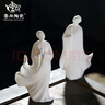 陶云尚德化白瓷无相佛禅意新中式陶瓷摆件创意现代玄关家居办公室摆件 高白瓷【随然】 实拍图