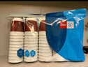 得力（deli）420ml带盖纸杯/奶茶饮料杯咖啡杯 一次性水杯双层加厚 50套 LL217 实拍图