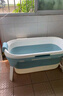益伟泡澡桶大人可折叠浴缸全身成人洗澡大号加厚浴桶家用沐浴儿童澡盆 1.46米【无盖+靠垫+按摩滚轮】 实拍图