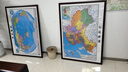 佳得雅（JIADEYA）新版中国地图世界地理图带框办公室挂画书房装饰画会议室装裱定制 中国和世界 140*100cm红褐框（大气尺寸） 实拍图