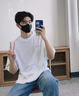真维斯（Jeanswest）冰丝t恤男夏季网眼速干防晒短袖青少年户外运动休闲宽松体恤汗衫 白色(自由笔尖胸标) L /175(体重120-140斤左右) 实拍图