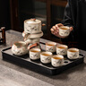 瓷牌茗茶具（cipaiming teaset）汝窑功夫茶具套装家用陶瓷泡茶壶茶杯懒人石墨高档自动茶具整套 汝窑富竹自动茶具-单泡茶机+公杯 实拍图