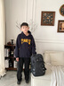 Edison初中学生书包护脊减负防泼水运动轻便双肩包男反光背包E27-1黑色 实拍图