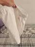 浪莎亚麻五分裤男士薄款沙滩裤夏季中国风大裤衩宽松新款棉麻运动短裤 白色 L 105-120斤 实拍图