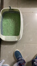 美卡 双层猫砂盆半封闭式猫厕所猫屎猫盆小号大号猫砂盆超大猫咪用品 亚银灰色大号 实拍图