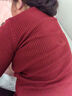 恒源祥高档新款羊毛衫女半高领短款毛衣宽松显瘦百搭大码针织打底衫 半高领-酒红色 厚款 3XL 140-150斤 实拍图