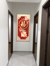 墨派（Mopai）玄关装饰画竖版现代简约走廊过道背景墙壁画入户轻奢挂画免打孔 福禄吉祥 80*160cm晶瓷+铝合金边框 实拍图