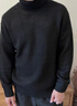 森马（Semir）毛衣男高领内搭冬季毛衫肌理感绞花打底衫针织衫 黑色90001 XL 实拍图