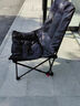 原始人户外折叠椅便携式折叠月亮椅露营折叠凳钓鱼椅便携凳子椅子 【加高升级】五层夹棉-炫酷黑 实拍图