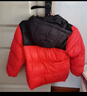 雪中飞【双面穿】儿童羽绒服冬季轻薄男女童面包服羽绒服中国红110cm 实拍图