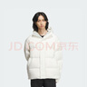 adidas 拒水防泼防风保暖鸭绒羽绒服面包服男女同款阿迪达斯官方   汉玉白   L 实拍图