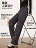 自由系加绒工装裤女秋冬2025新款束脚登山冲锋子裤高腰阔腿休闲运动卫裤 实拍图