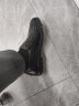 红蜻蜓男鞋皮凉鞋夏季镂空透气软底爸爸鞋真牛皮鞋子 黑色 38 实拍图