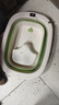 捷贝儿童洗澡桶可折叠小孩家用泡澡桶加厚浴桶宝宝浴盆大号婴儿游泳桶 薄荷绿【0-4岁一体凳】 【高坐凳】智能感温款 实拍图