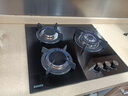 博斯克家用三眼灶大火力燃气灶天然气液化气嵌入式台式多头灶玻璃面板猛火燃气灶白色玻璃面燃气灶 白色玻璃三眼灶大火力爆炒 【包安装】 液化气 实拍图