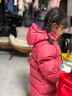 保姆鹅  儿童羽绒服宝宝中长款护脸加厚鸭绒外套防风保暖童装冬装 石榴粉 150 实拍图
