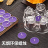 宏虎蜡烛加热器一体套装玻璃加热煮茶壶餐厅泡茶保温煮茶器底座温茶炉 紫色四小时X100个 实拍图