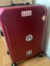 欧遥行李箱男铝框密码拉杆箱子韩版潮流大容量可登机女旅行皮箱次日达 酒红【黑框款-升级带充电口】 24英寸 -黄金尺寸-学生返校托运箱 实拍图