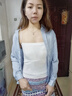 时尚夏季吊带背心女纯色打底衫外穿简约网红小辣妹固定杯小背心批 白色 均码(80-130斤) 实拍图