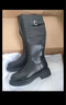ZHR长筒靴女时尚褶皱骑士靴女冬加绒显高厚底女靴 BL323A 黑色 37  实拍图