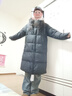 雪中飞新款女士长款连帽过膝羽绒服休闲加厚保暖时尚休闲 黑色|8056 XL 170/92A 实拍图
