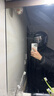 野马（YEMA）摩托车头盔男女士电动车3C认证大码半盔冬季保暖防雾电瓶车安全帽 大码-亚黑连弩花 透明镜片+防雾贴片 实拍图