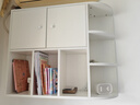 柚公馆书架墙上隔板置物架免打孔壁挂式墙面装饰柜简约书房卧室收纳壁挂 80宽两门款-暖白色 实拍图