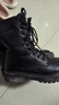 强人女靴侧拉链气质平跟马丁靴加绒保暖时尚女短靴 JDB263009 黑 36 实拍图