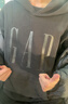 Gap男女装字母logo印花连帽抓绒长袖口袋卫衣上衣609135 黑色 180/100A(XL) 亚洲尺码 实拍图