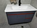 浴美优品实木浴室柜组合陶瓷一体盆洗手洗脸盆柜洗漱台镜柜40宽和48宽可选 碳灰80cm普通镜柜（默认发40宽 48宽请备注） 实拍图
