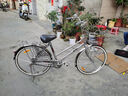 川泽阪田出口日本自行车单速内三速轻便车弯把双斜梁男女款城市通勤车全新 亮银色单速摩电灯 24寸 实拍图