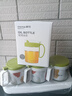 茶花（CHAHUA） 玻璃调料罐调味盒油壶套装厨房带架子糖盐味精罐 3件套+油壶【绿色】 实拍图