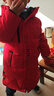 雪中飞【蓄热】童装儿童羽绒服男童女童纯色中大童拼接羽绒服红色110cm 实拍图