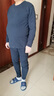 宝派保暖内衣套装男士羊绒情侣加绒圆领无痕修身打底秋衣秋裤女秋冬季 羊绒暖护贴PLUS版男藏青 4XL 实拍图