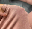 好波男秋衣套装素色棉氨高弹性圆领薄款打底内衣女修身秋衣秋裤HLL3.0 女士-粉肤 M (160) 实拍图