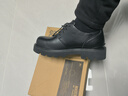 马登黑色方头德比鞋男厚底增高休闲马丁通勤鞋子复古工装大头皮鞋男款 星耀黑 【磨砂质感/男士正装皮鞋/西装鞋/轻奢高端】 41 男码 实拍图