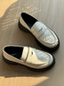 爱步（ECCO）厚底乐福鞋女倪妮同款英伦风一脚蹬厚底增高牛皮女鞋 踪迹220723 石灰色22072301378 36 （尺码偏小） 实拍图