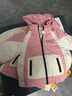 WALNUT DUCK小黄鸭儿童冬季新款羽绒内胆套装连帽拼色冬装休闲外套XT112 粉色（三件套） 120 （建议身高115-125cm） 实拍图